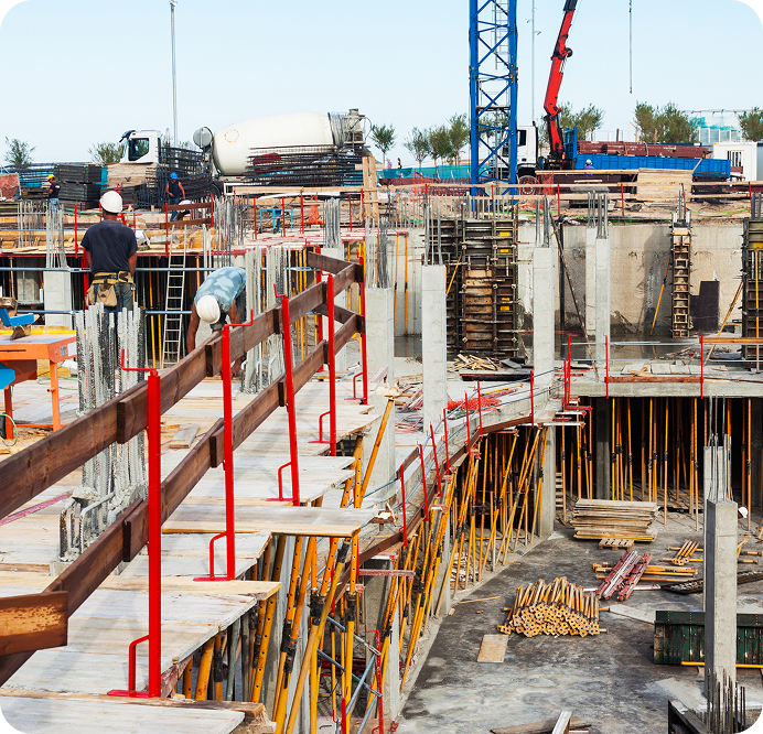 Structural framework – east wing